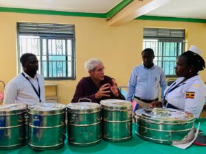 Mr. Thomas L Portland visit the St. Ambrose institute skills laboratory